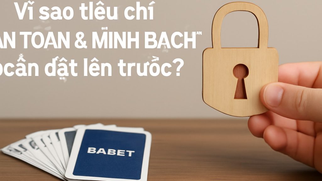 Vì sao tiêu chí “an toàn & minh bạch” cần đặt lên trước? Minh họa: Vì sao tiêu chí “an toàn & minh bạch” cần đặt lên trước?